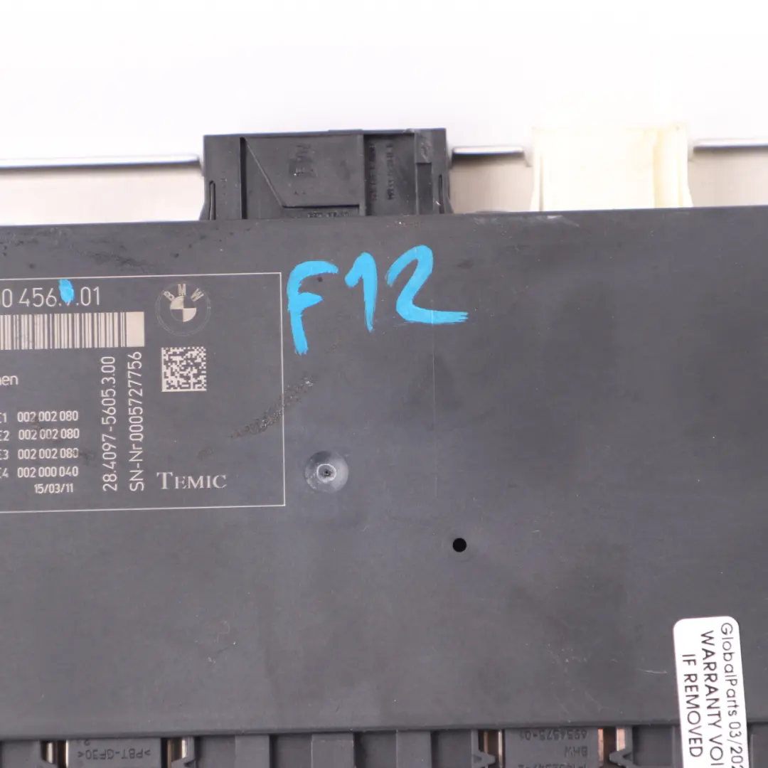 Modulo Luci Vano Piedi Unità Di Controllo ECU FRM3 per BMW F12 con numero di parte 9250456 BMW F12 Modulo Luci Vano Piedi Unità Di Controllo ECU FRM3 - SKU 9250456 - Numero di parte 9250456