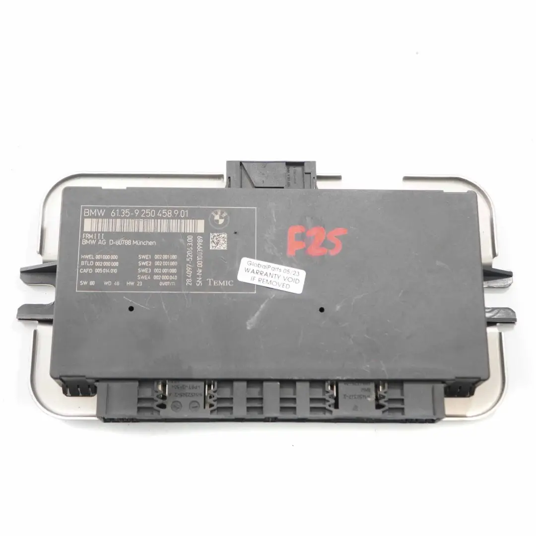 BMW X3 F25 Footwell Light Module Control Unit ECU FRM3 - SKU 9250458 - Part number 9250458