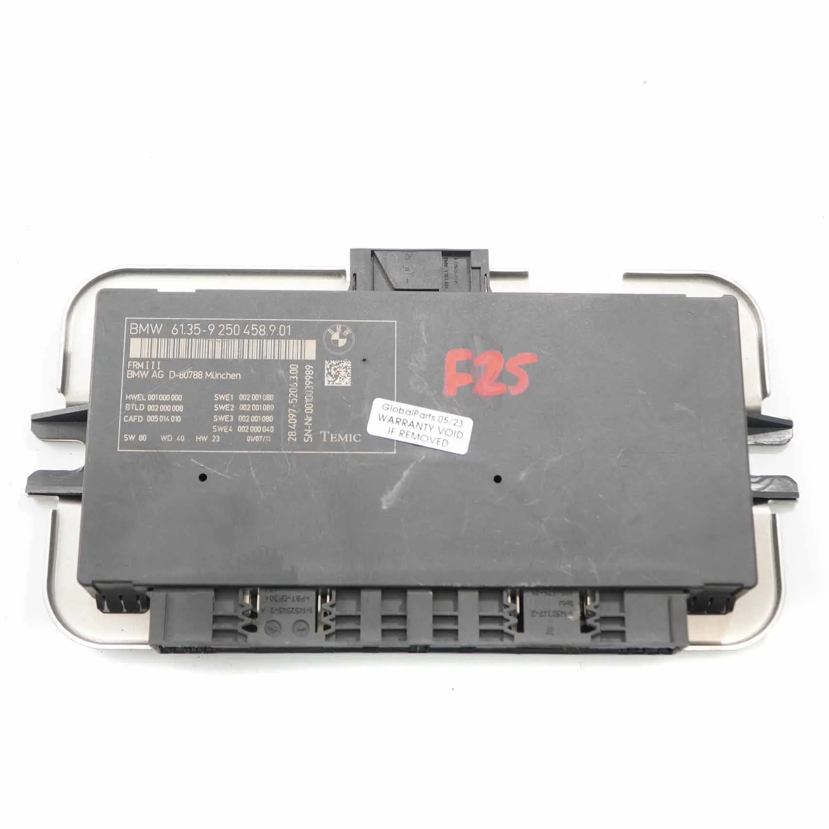 BMW X3 F25 Footwell Luz Módulo Unidad de Control ECU FRM3 9250458