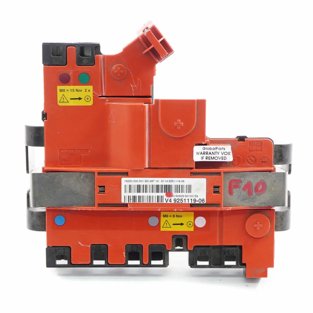 Distribution Box BMW F10 F11 Positive Battery Fuse Power Module B Rear to with Part number 9251119 Distribution Box BMW F10 F11 Positive Battery Fuse Power Module B Rear - SKU 9251119 - Part number 9251119