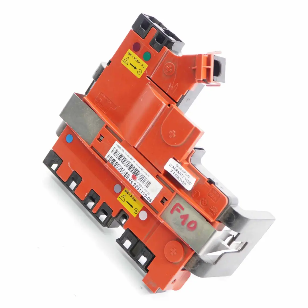 Boîte distribution BMW F10 F11 Fusible positif batterie Module Arrière pour à propos du numéro de pièce 9251119 Boîte distribution BMW F10 F11 Fusible positif batterie Module Arrière - SKU 9251119 - Numéro de pièce 9251119