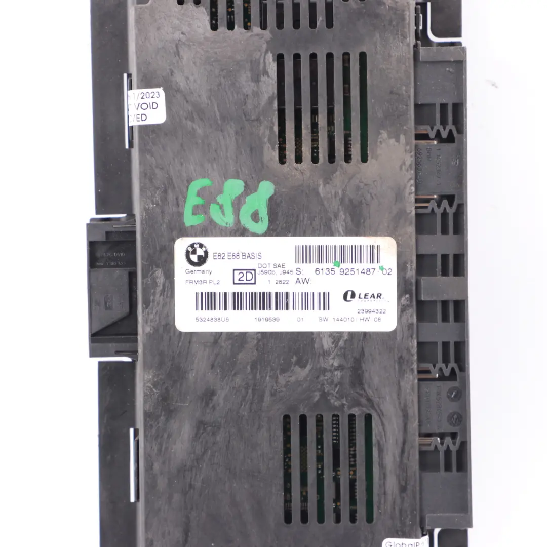 Footwell Light Module Control Unit ECU BASIS PL2 FRM3R to BMW E88 Cabrio with Part number 9251487 BMW E88 Cabrio Footwell Light Module Control Unit ECU BASIS PL2 FRM3R - SKU 9251487-1 - Part number 9251487