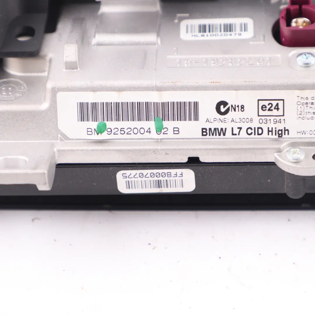  Display BMW F30 Central Information Screen 8,8" Navigation Professional - SKU 9252004 - Part number 9252004