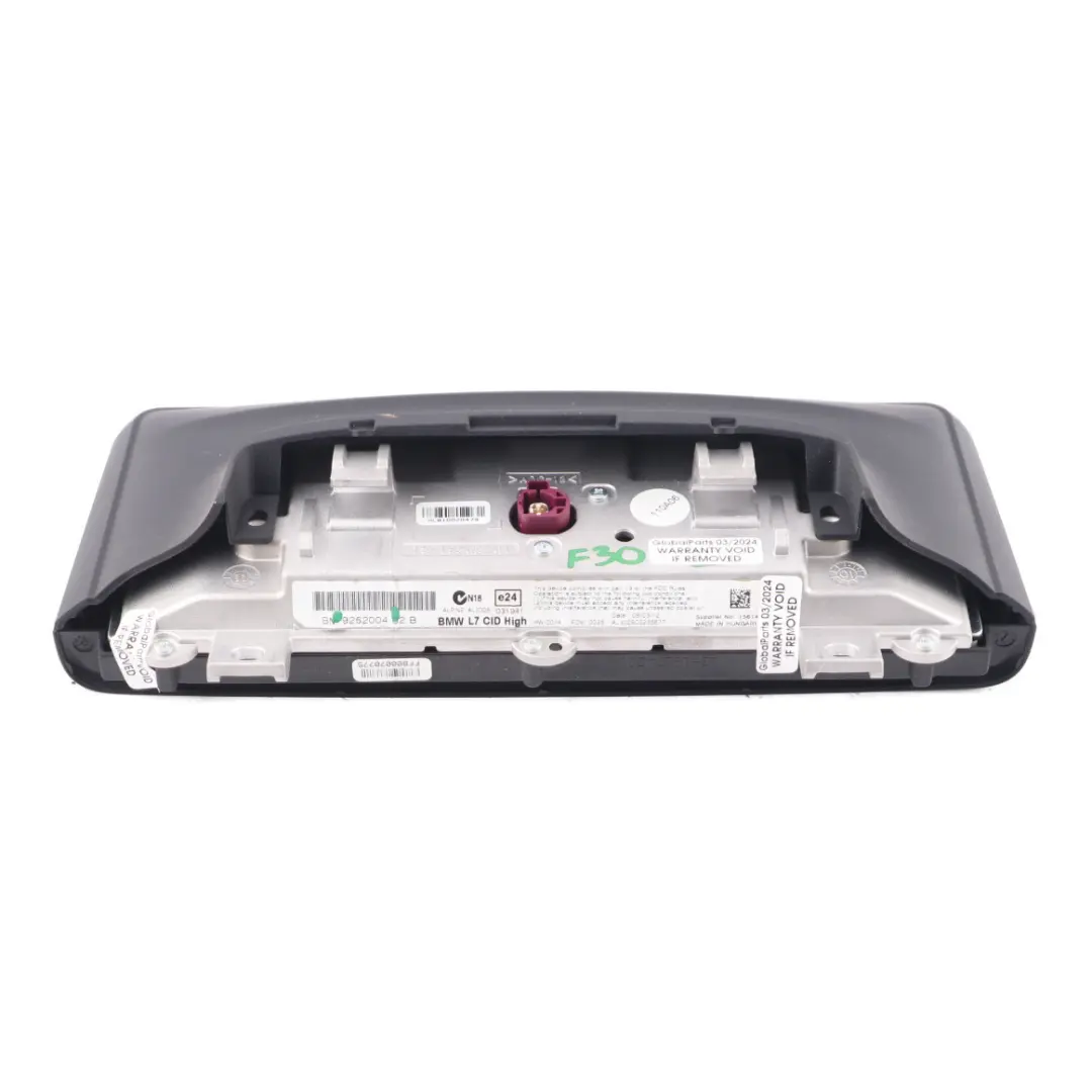 BMW F30 Schermo Centrale Informativo 8,8" Navigazione Professional - SKU 9252004 - Numero di parte 9252004