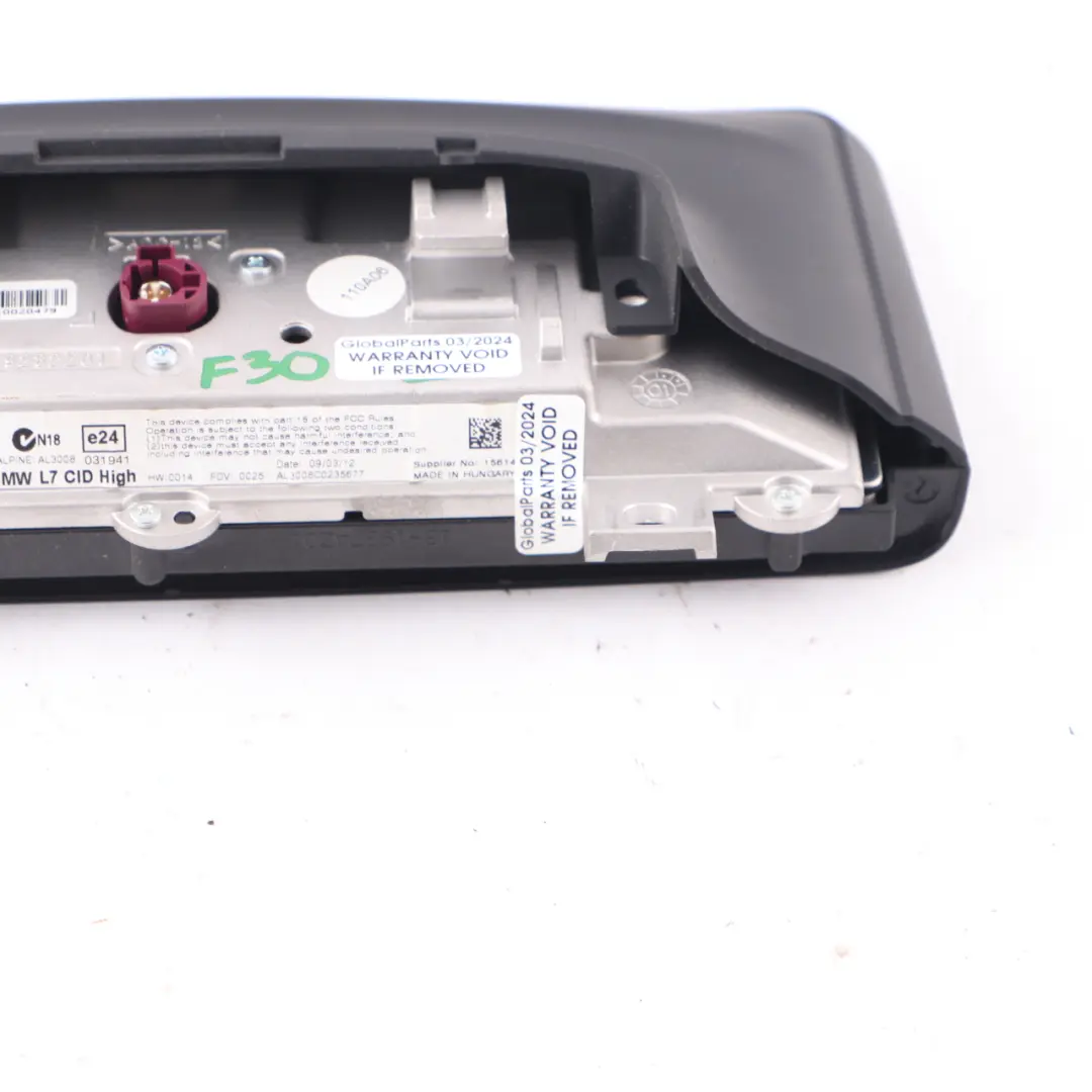 BMW F30 Schermo Centrale Informativo 8,8" Navigazione Professional - SKU 9252004 - Numero di parte 9252004