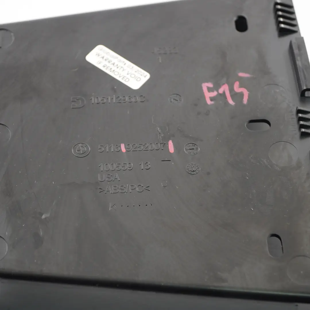 Oddments Tray BMW F15 F16 Centre Console Rear Bracket Storage Black to with Part number 9252007 Oddments Tray BMW F15 F16 Centre Console Rear Bracket Storage Black - SKU 9252007 - Part number 9252007