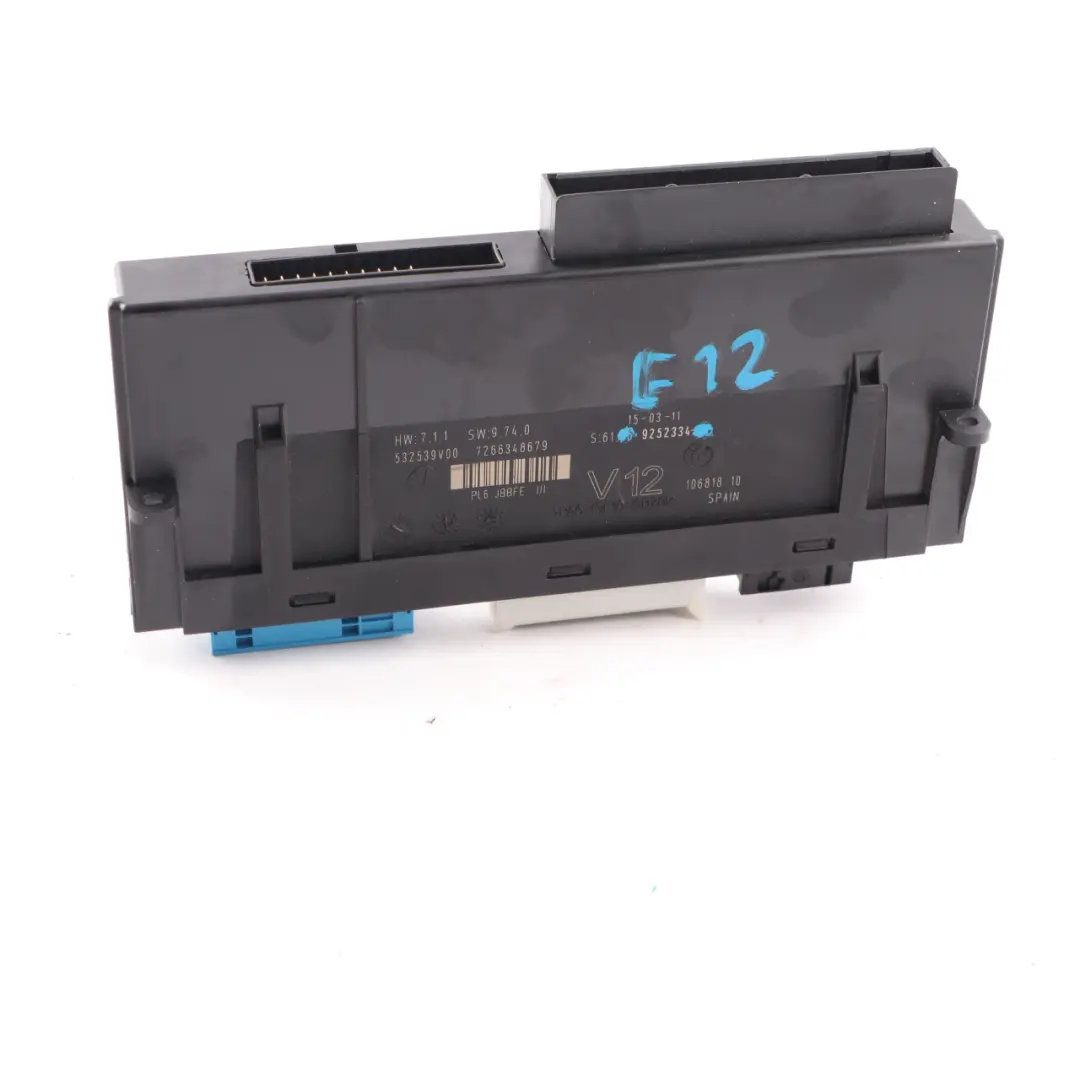 Body Control Module ECU Junction Box PL6 JBBFE III V12 Lear to BMW F12 with Part number 9252334 BMW F12 Body Control Module ECU Junction Box PL6 JBBFE III V12 Lear - SKU 9252334 - Part number 9252334