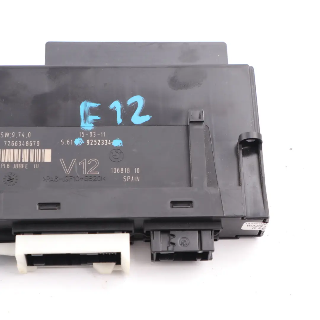 Body Control Module ECU Junction Box PL6 JBBFE III V12 Lear to BMW F12 with Part number 9252334 BMW F12 Body Control Module ECU Junction Box PL6 JBBFE III V12 Lear - SKU 9252334 - Part number 9252334