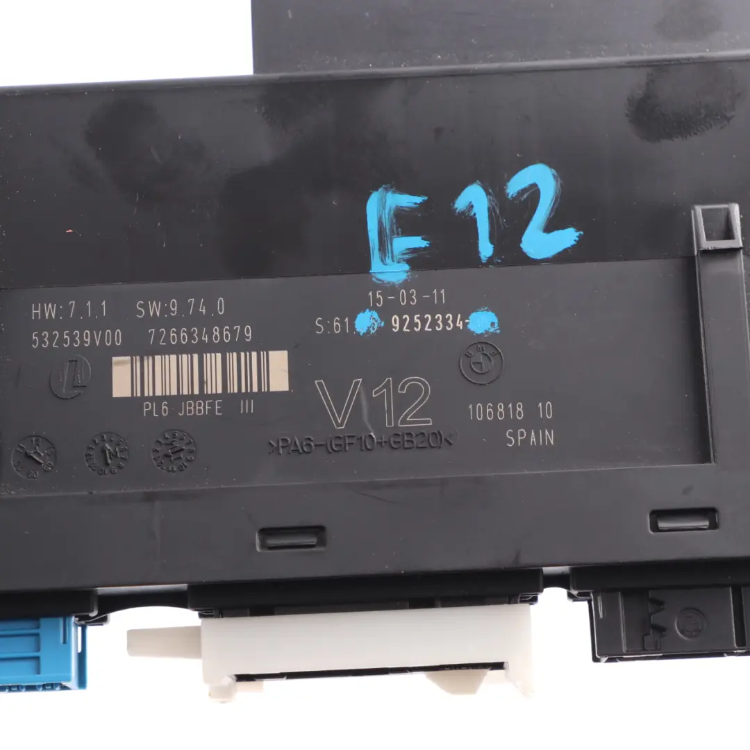 BMW F12 Body Control Module ECU Junction Box PL6 JBBFE III V12 Lear - SKU 9252334 - Part number 9252334