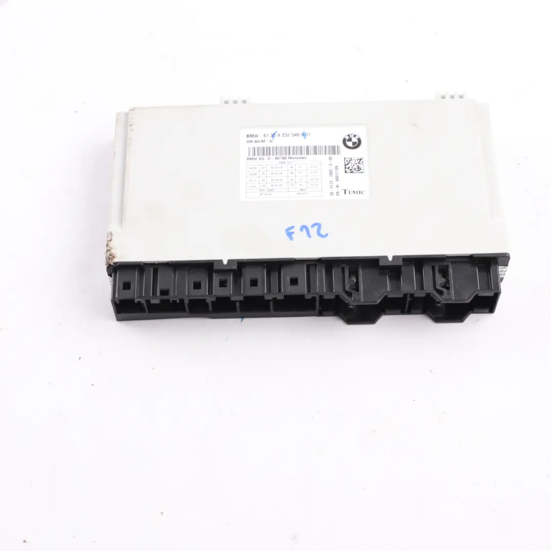 BMW F12 Front Seat Control Unit Module Memory ECU - SKU 9252549 - Part number 9252549