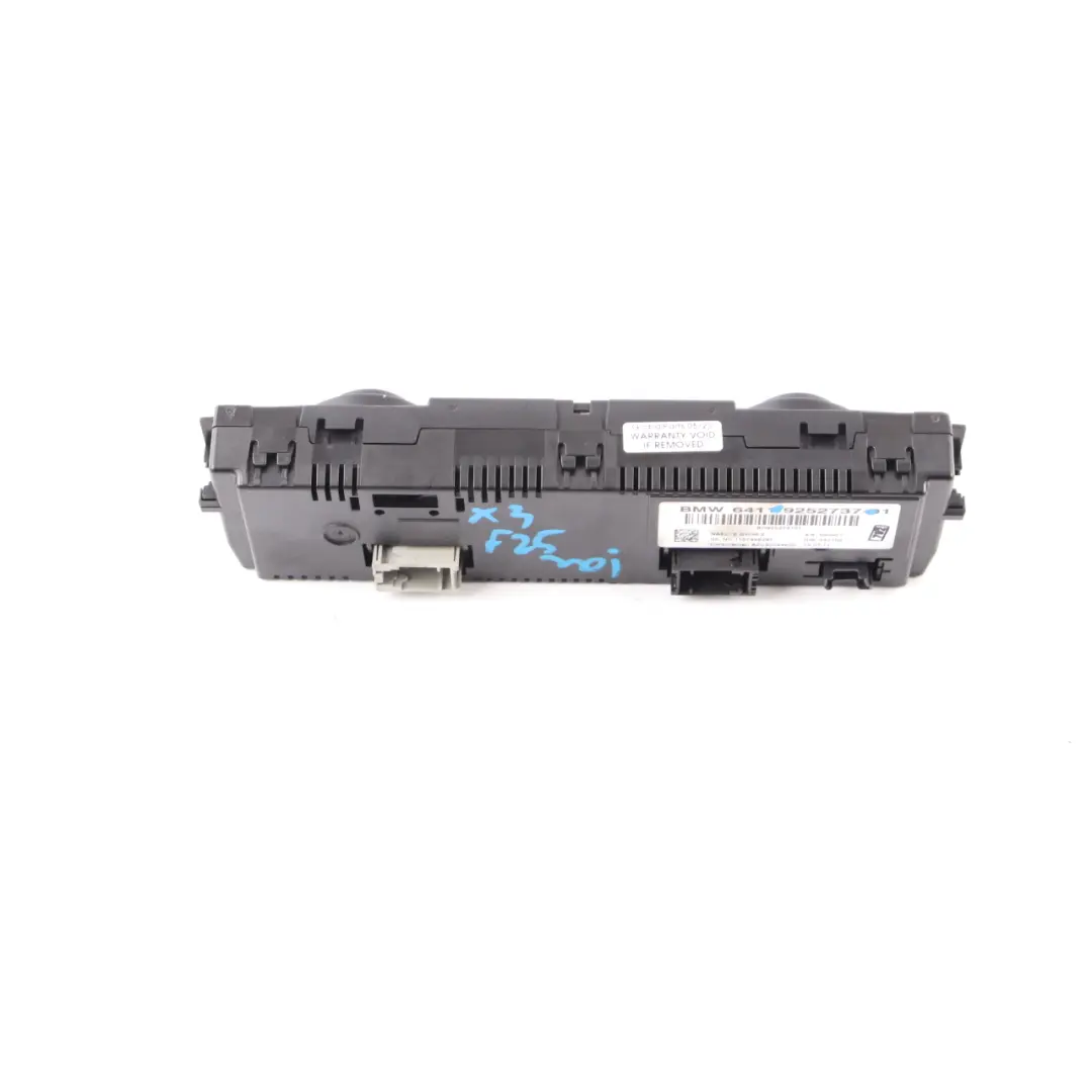 BMW X3 F25 A/C Climate Control Unit Switch Panel Heater Air Conditioning - SKU 9252737 - Part number 9252737