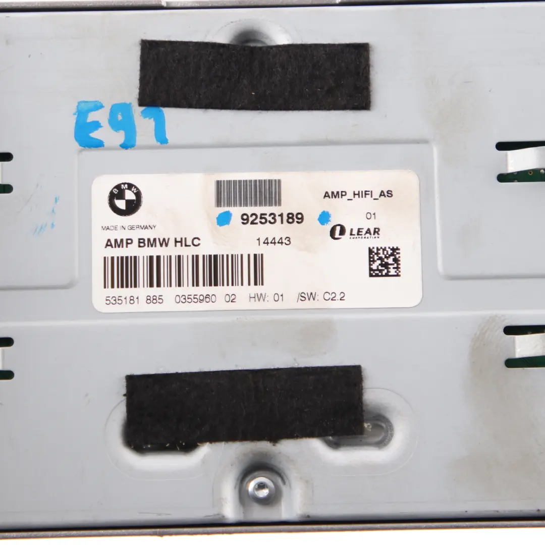 Hifi Amplifier BMW E91 Touring Speaker System Control Unit Module to with Part number 9253189 Hifi Amplifier BMW E91 Touring Speaker System Control Unit Module - SKU 9253189 - Part number 9253189