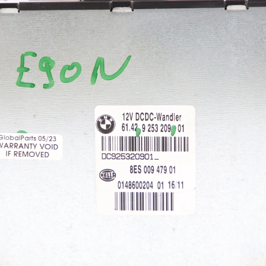 BMW E81 E87 LCI E90 N43 DC/DC Module Convertisseur Couple Wandler ECU - SKU 9253209 - Numéro de pièce 9253209