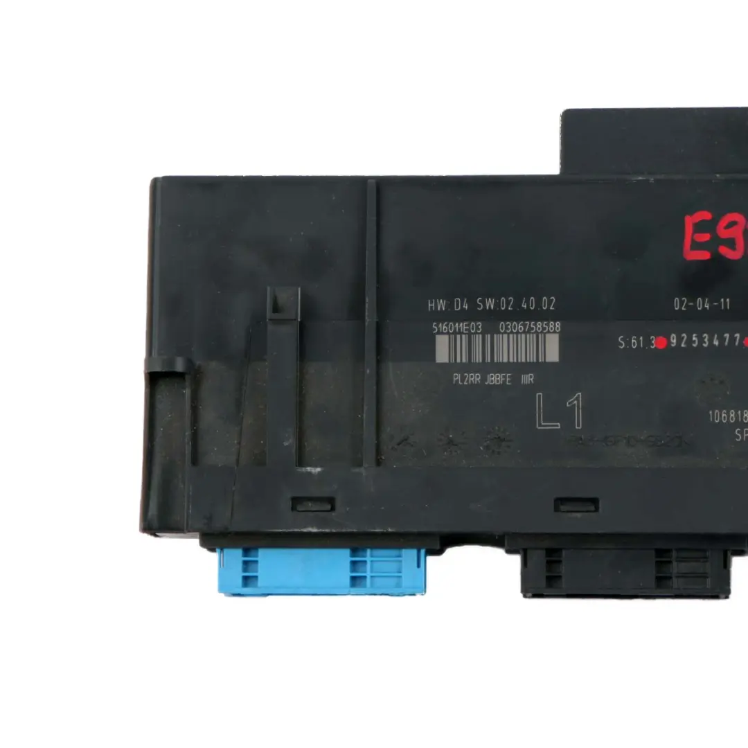 ECU Body Control Modul Anschlussdose L1 PL2RR JBBFE IIIR für BMW E92 mit Teilenummer 9253477 BMW E92 ECU Body Control Modul Anschlussdose L1 PL2RR JBBFE IIIR - SKU 9253477 - Teilenummer 9253477