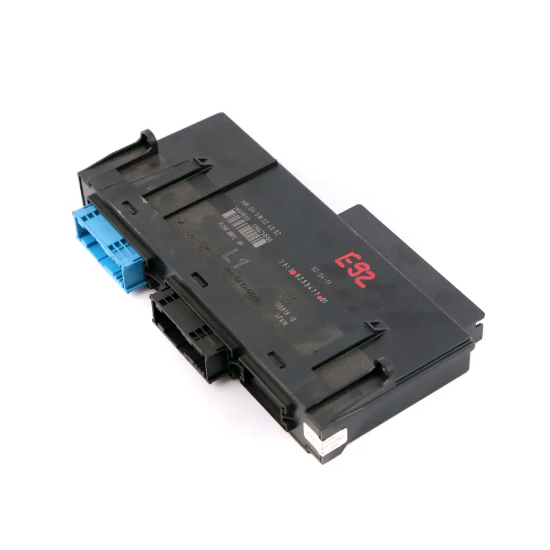 BMW E92 ECU Módulo Control Cuerpo Caja Conexiones L1 PL2RR JBBFE IIIR - SKU 9253477 - Número de pieza 9253477