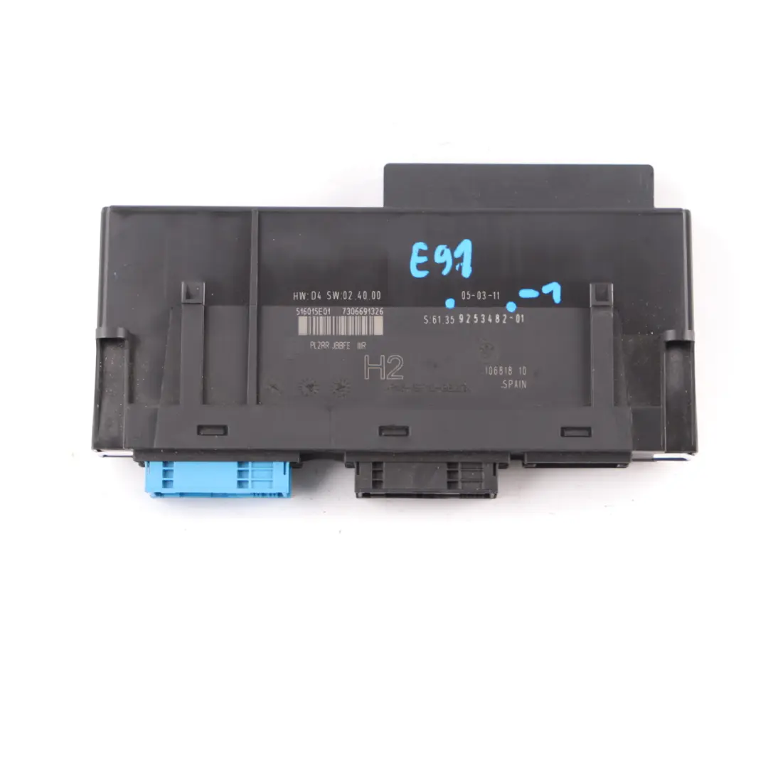 Junction Box ECU Body Control Module H2 PL2RR JBBFE IIIR to BMW E91 with Part number 9253482 BMW E91 Junction Box ECU Body Control Module H2 PL2RR JBBFE IIIR - SKU 9253482-1 - Part number 9253482