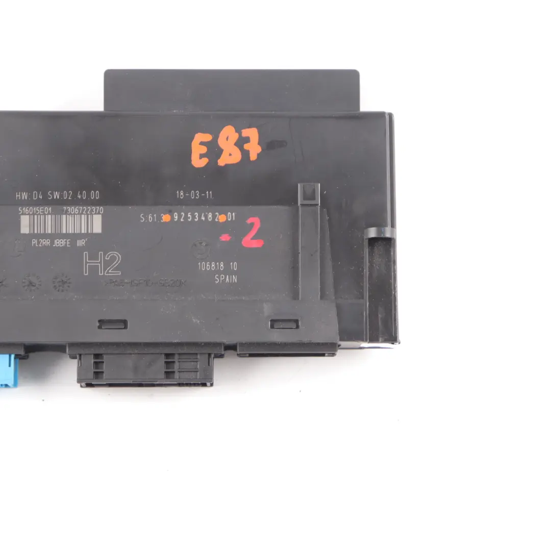 BMW E87 Junction Box ECU Body Control Module Unit H2 PL2RR JBBFE IIIR - SKU 9253482-2 - Part number 9253482