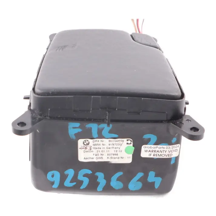  Cenicero BMW F06 F12 F13 Consola Central Embellecedor Cuero Negro 9197231 - SKU 9253644 - Número de pieza 9253644