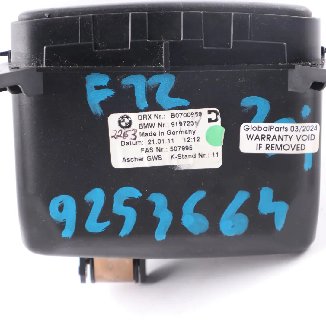  Cenicero BMW F06 F12 F13 Consola Central Embellecedor Cuero Negro 9197231 - SKU 9253644 - Número de pieza 9253644