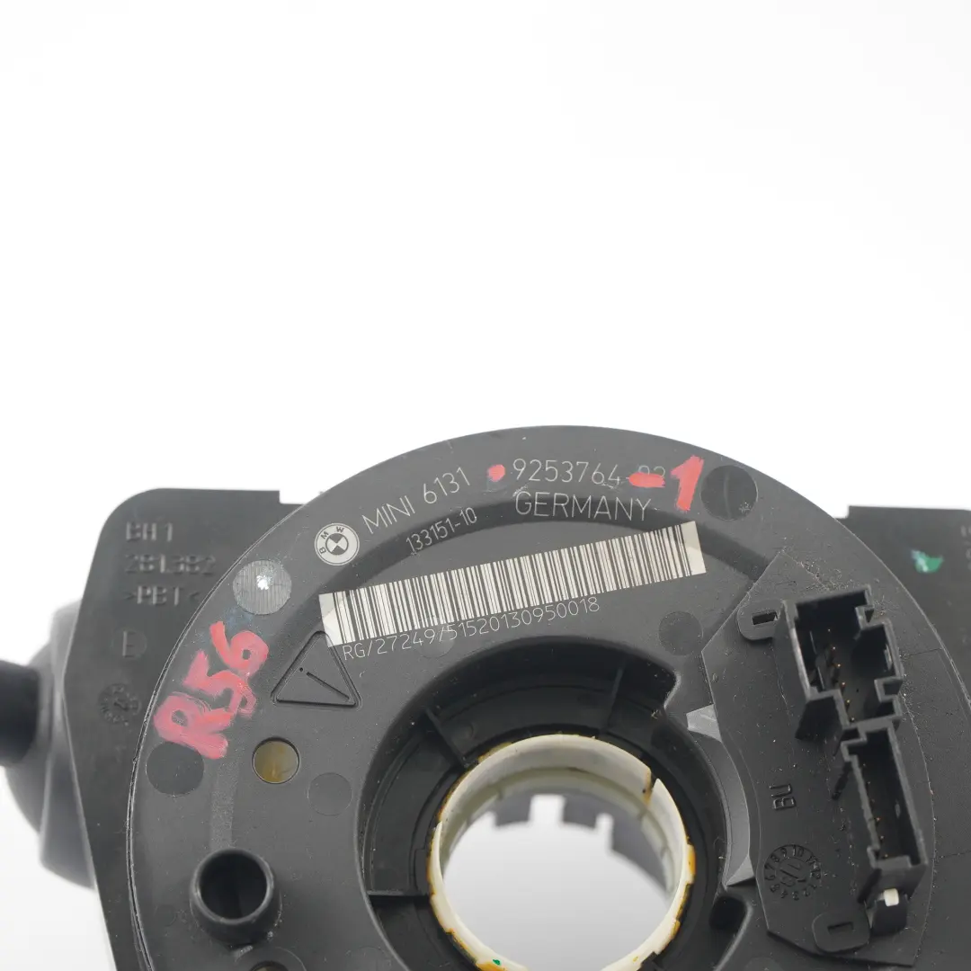  Columna dirección Cluster Mini Cooper R56 R60 Interruptor Stalk Slip - SKU 9253764-1 - Número de pieza 9253764