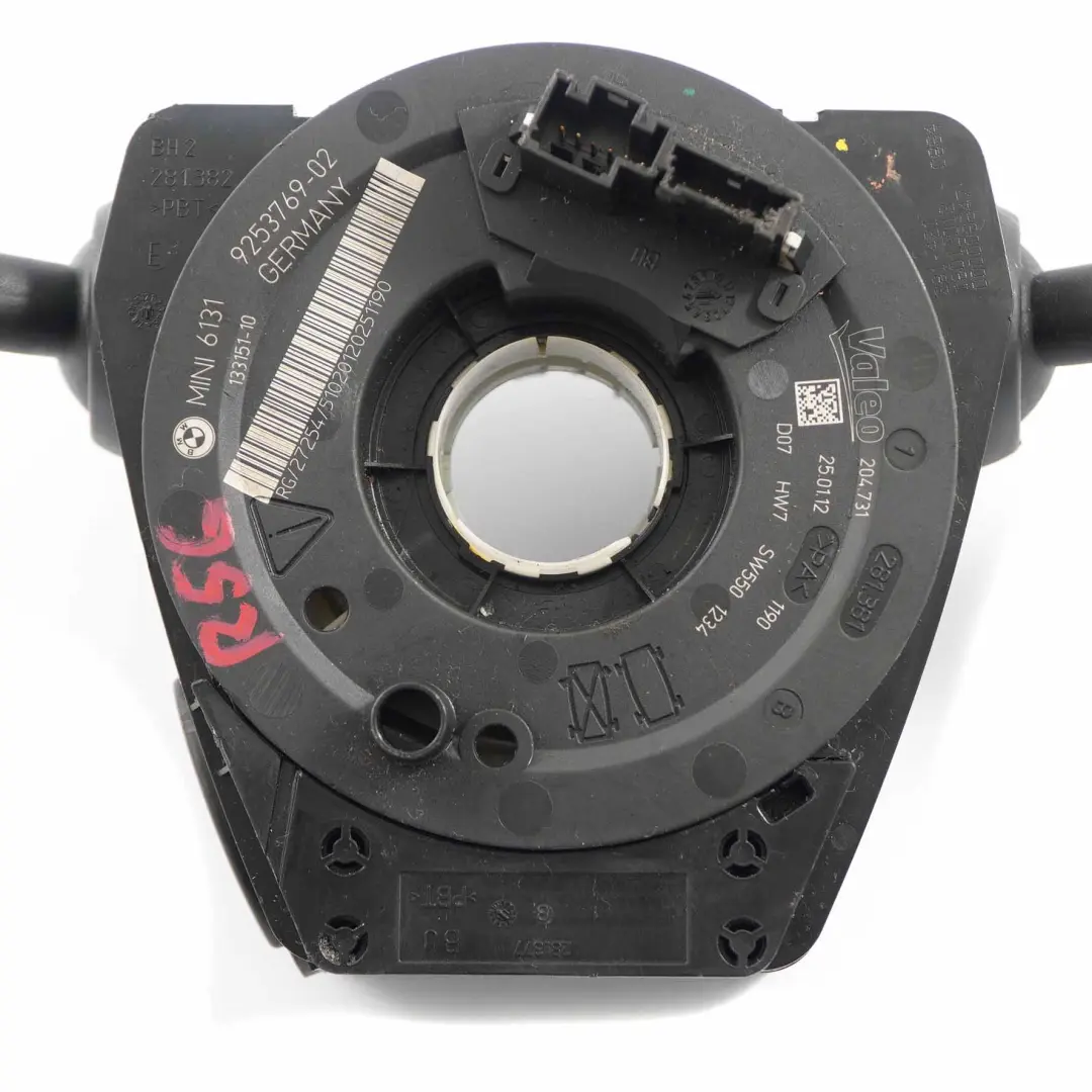 Switch Cluster Steering Column Stalk Wiper Slip to Mini R55 R56 with Part number 9253769 Mini R55 R56 Switch Cluster Steering Column Stalk Wiper Slip - SKU 9253769 - Part number 9253769