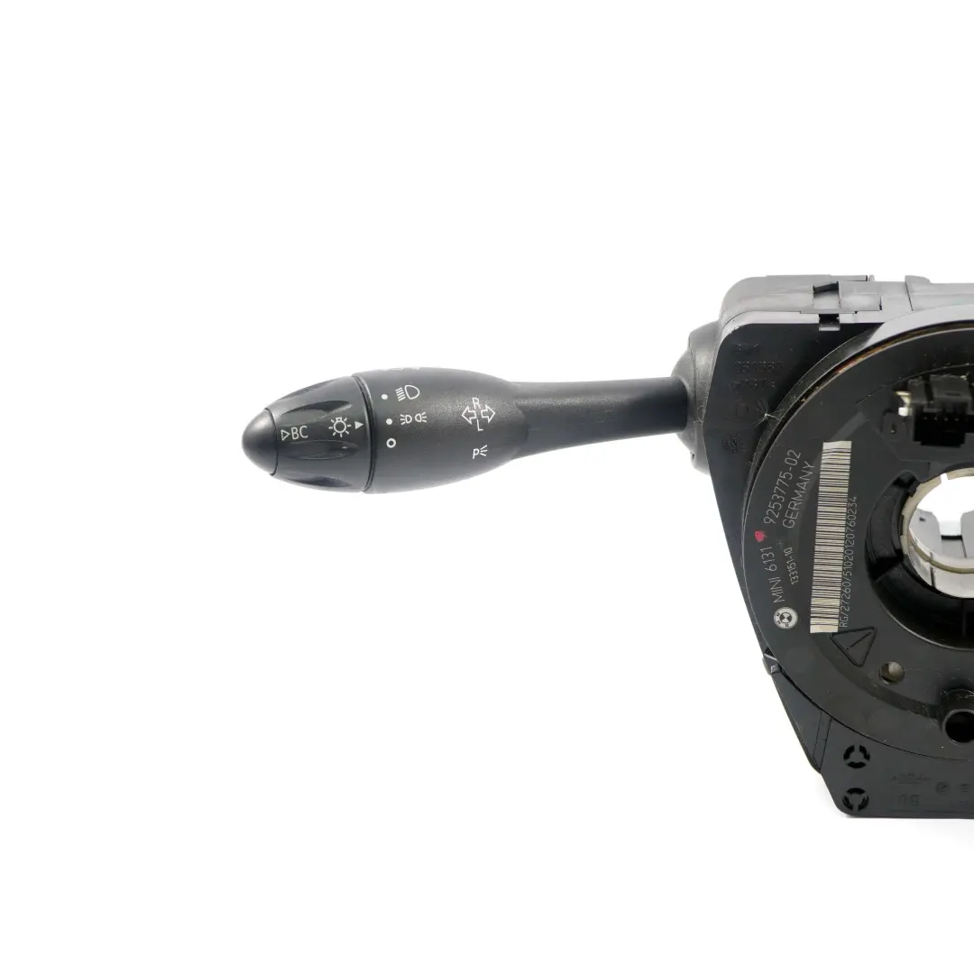 Steering Column Switch Cluster Wiper Stalk Unit to Mini Cooper R57 R58 R59 with Part number 9253775 Mini Cooper R57 R58 R59 Steering Column Switch Cluster Wiper Stalk Unit - SKU 9253775 - Part number 9253775