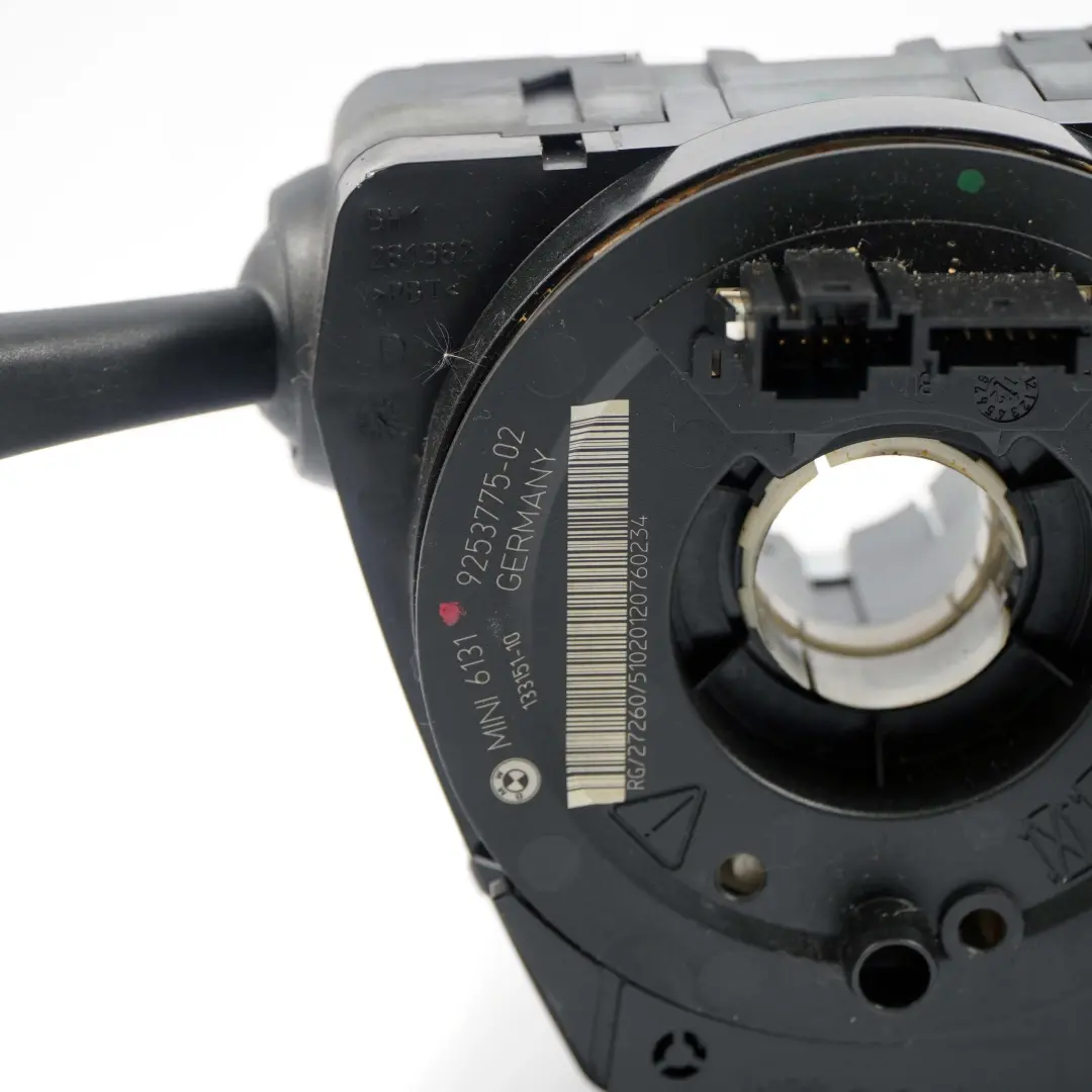 Steering Column Switch Cluster Wiper Stalk Unit to Mini Cooper R57 R58 R59 with Part number 9253775 Mini Cooper R57 R58 R59 Steering Column Switch Cluster Wiper Stalk Unit - SKU 9253775 - Part number 9253775