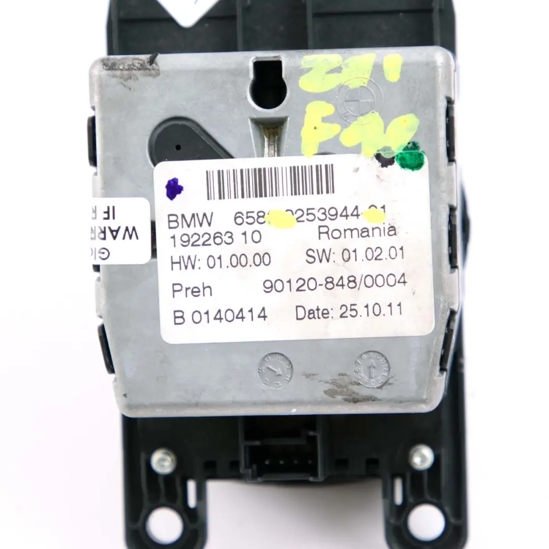 BMW F10 F11 F20 iDrive Controller Control Switch Button - SKU 9253944 - Part number 9253944