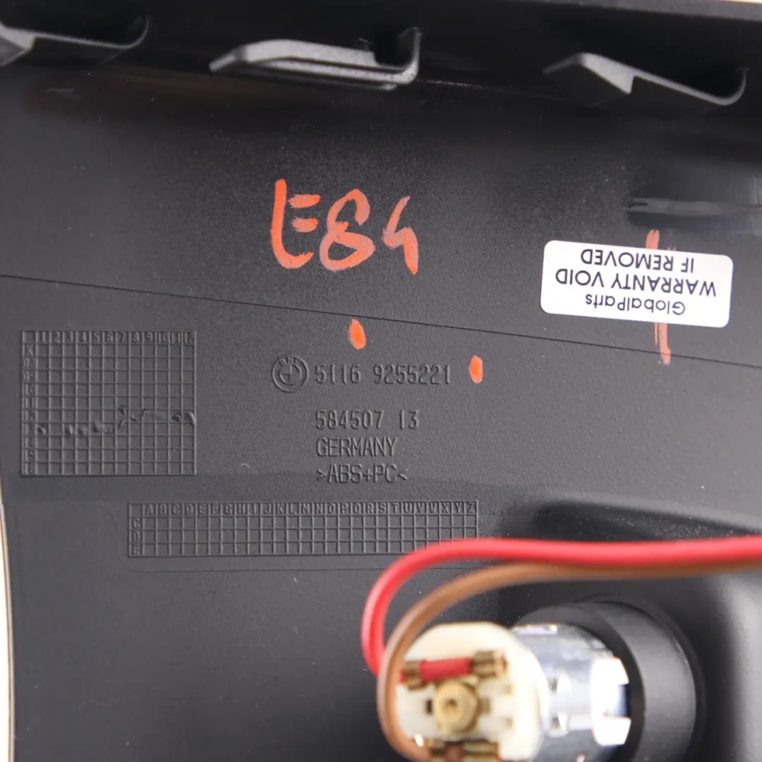 Tapa Consola Central Panel Trasero Negro 9255221 para BMW X1 E84 con número de pieza 9255222 BMW X1 E84 Tapa Consola Central Panel Trasero Negro 9255221 - SKU 9255222-1 - Número de pieza 9255222