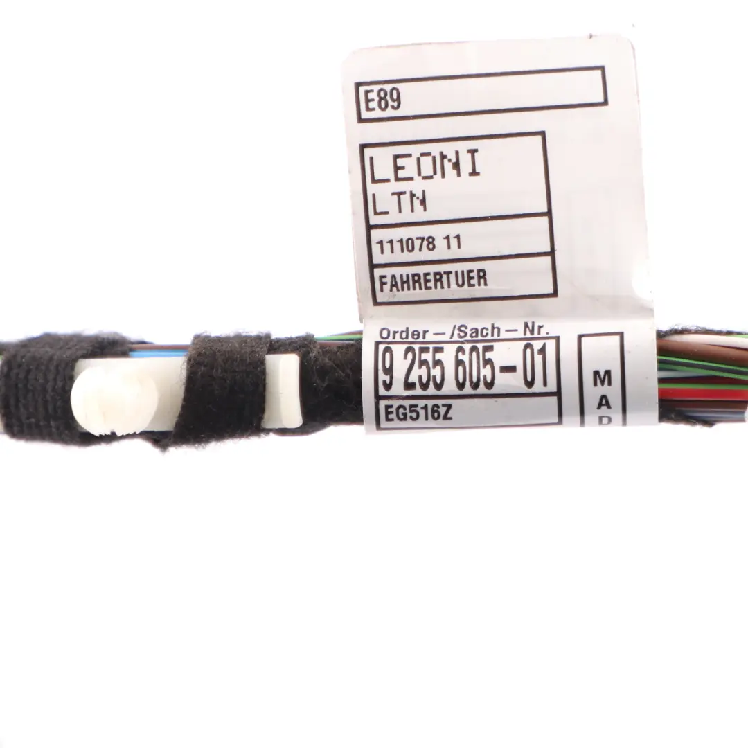 Door Wiring Harness Loom Front Driver's Side Cable to BMW Z4 E89 with Part number 9255605 BMW Z4 E89 Door Wiring Harness Loom Front Driver's Side Cable - SKU 9255605 - Part number 9255605
