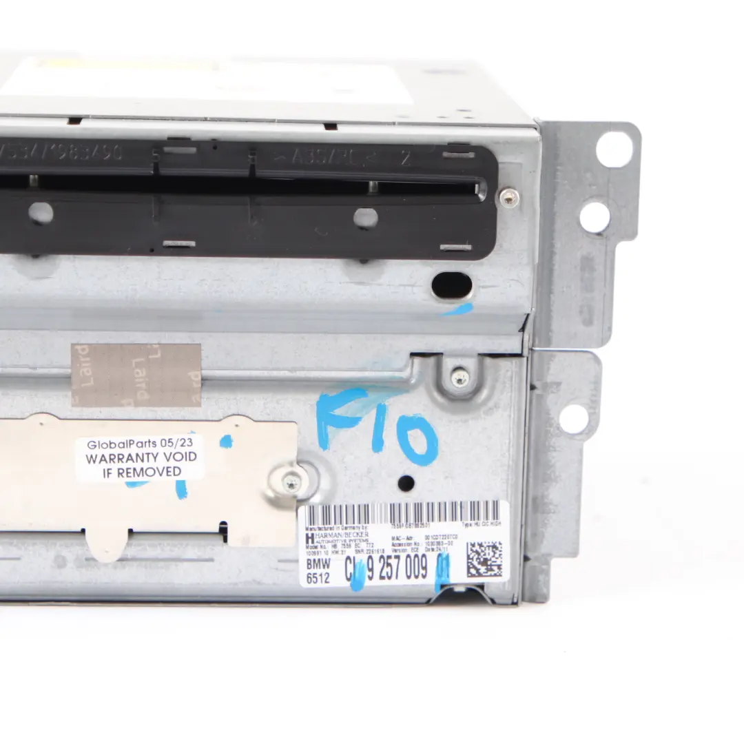 CIC Professional Einheit Nav Infotainment DAB Radio Player für BMW F01 F10 mit Teilenummer 9257009 BMW F01 F10 CIC Professional Einheit Nav Infotainment DAB Radio Player - SKU 9257009 - Teilenummer 9257009