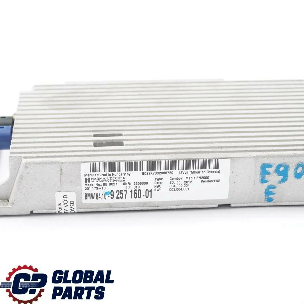  Bluetooth Combox BMW E81 E87 E90 E91 LCI Telematics Module - SKU 9257160 - Numéro de pièce 9257160