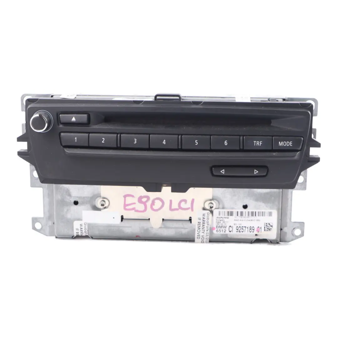 Head Unit BMW E90 E91 LCI Radio CD Player Navigation Sat Nav Alpine to with Part number 9257189 Head Unit BMW E90 E91 LCI Radio CD Player Navigation Sat Nav Alpine - SKU 9257189 - Part number 9257189