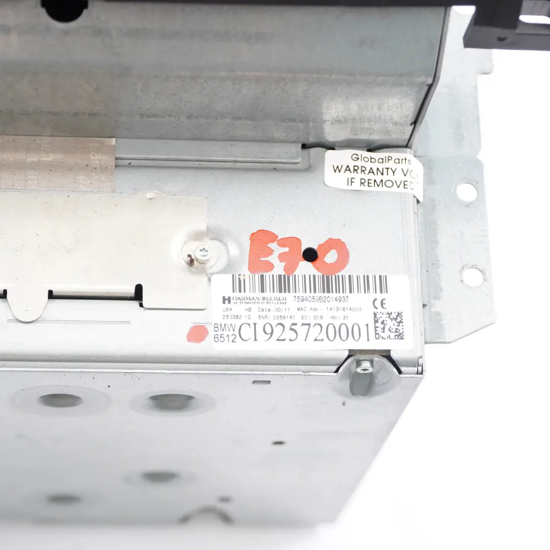 BMW X5 E70 Head Unit CIC DAB Professional Navigation System Controller - SKU 9257200-1 - Part number 9257200