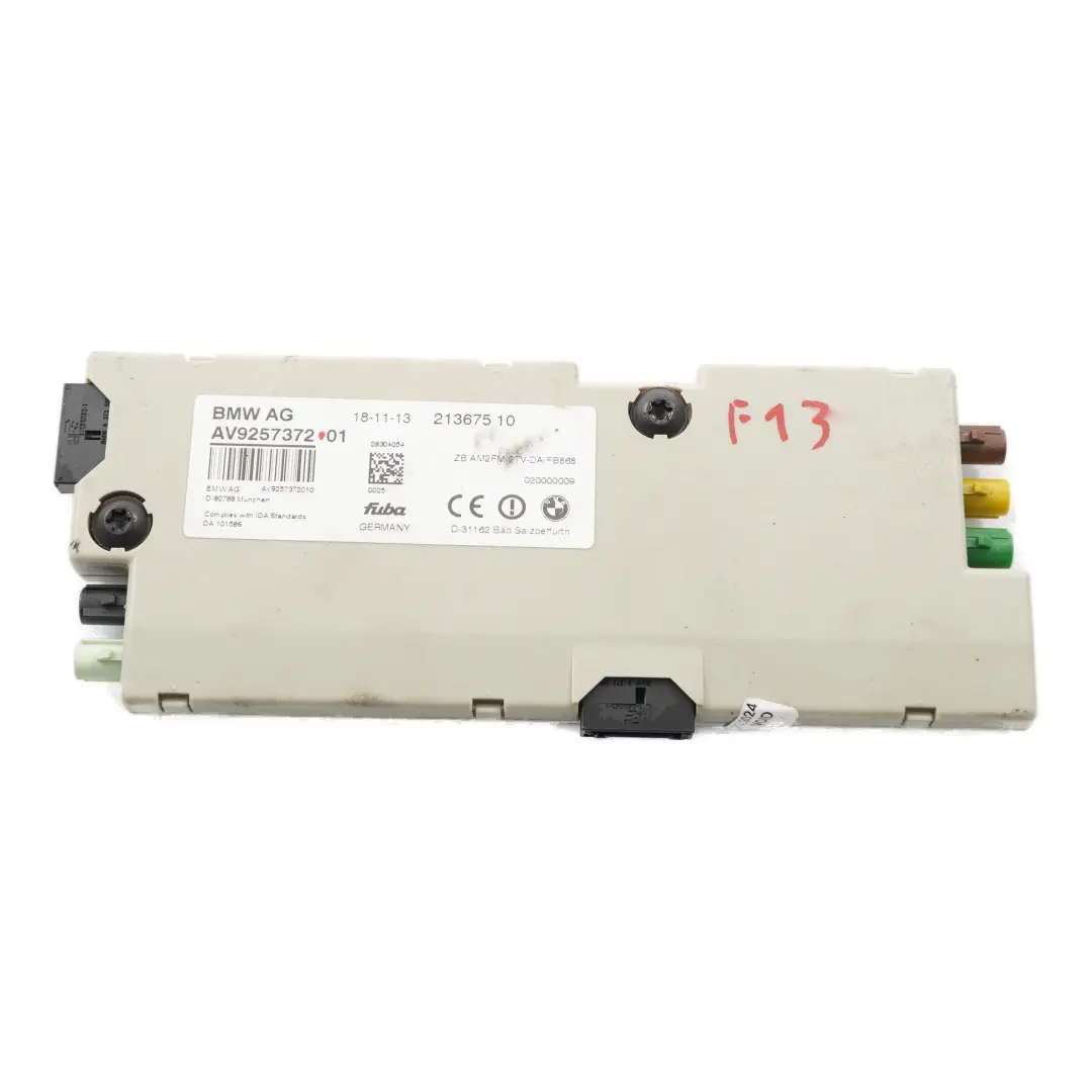 BMW F13 Antena Amplificador Diversity Control Unit Módulo 868 MHZ - SKU 9257372 - Número de pieza 9257372