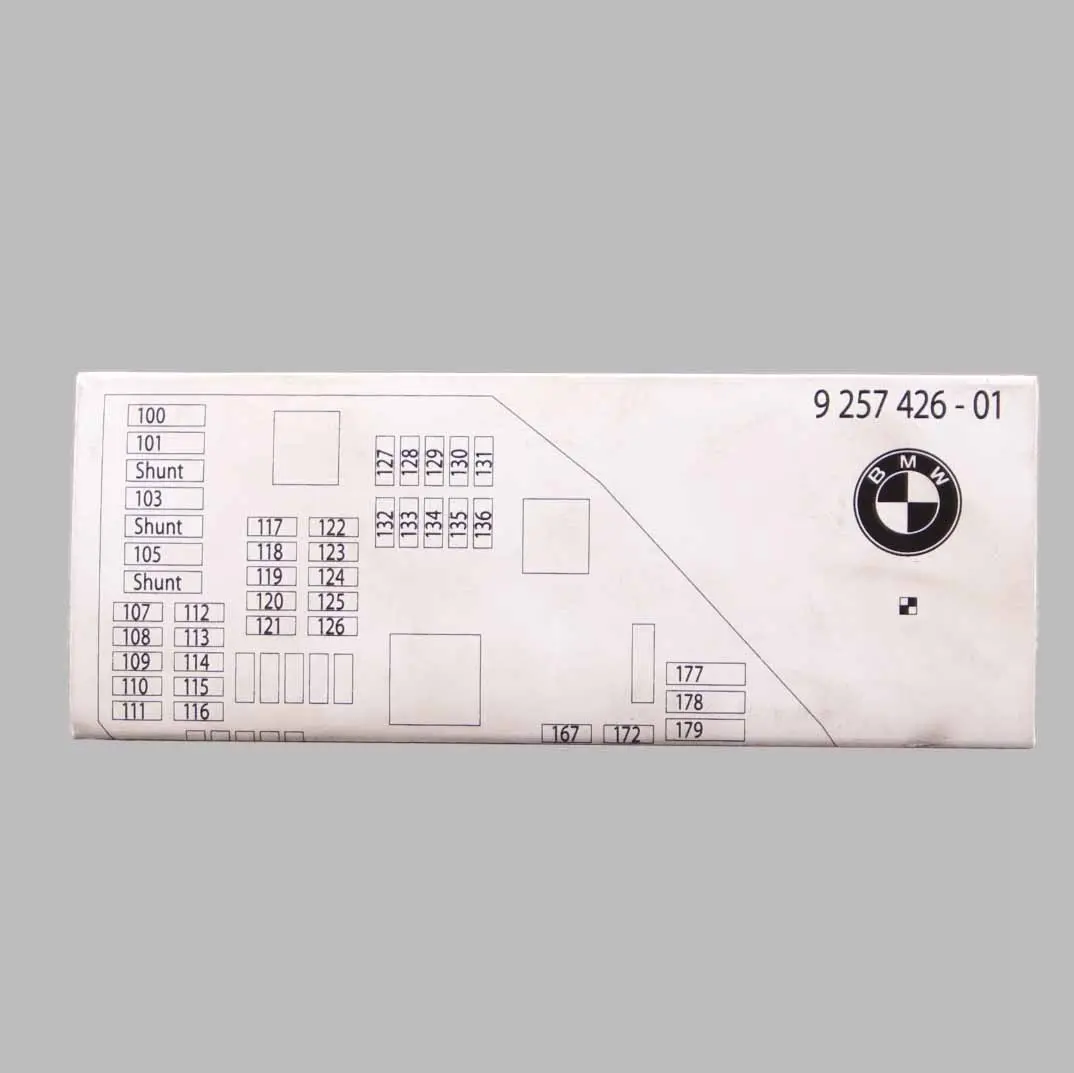  Fuse Box Grouping BMW F10 F11 Fuse Placement Map Card Diagram - SKU 9257426 - Part number 9257426