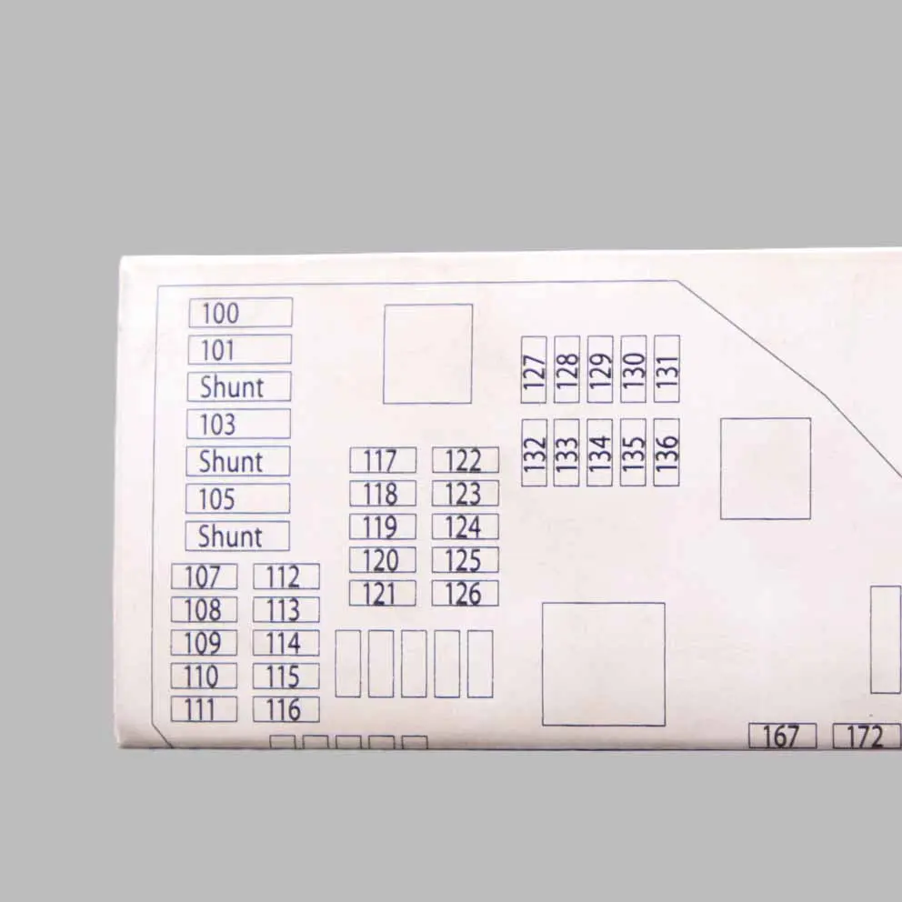  Fuse Box Grouping BMW F10 F11 Fuse Placement Map Card Diagram - SKU 9257426 - Part number 9257426