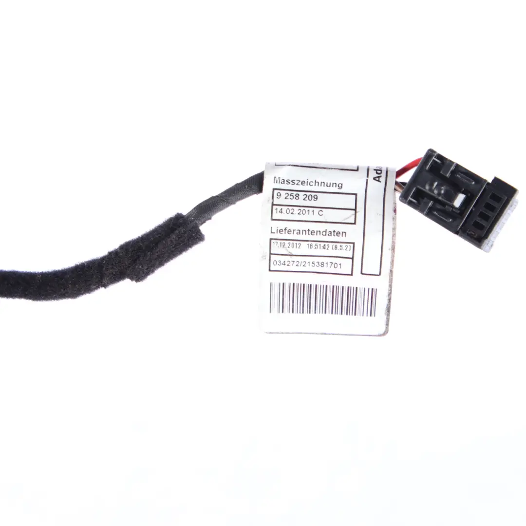 Wiring BMW F20 F30 Lumbar Support Pump Adapter Lead Cable Wire to Seat with Part number 9258213 Seat Wiring BMW F20 F30 Lumbar Support Pump Adapter Lead Cable Wire - SKU 9258213 - Part number 9258213