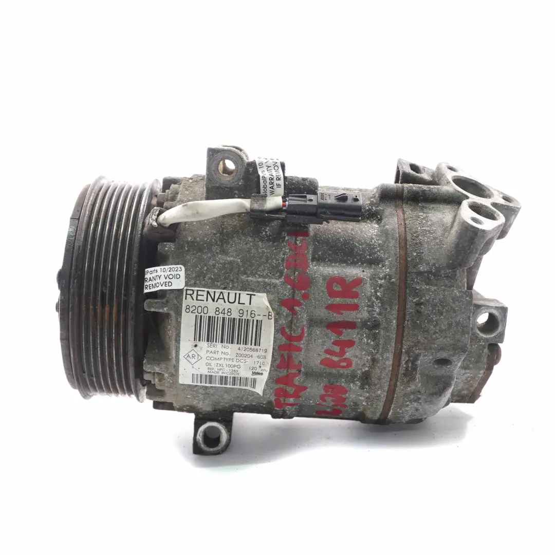 Conditioning Compressor A/C Pump to Renault Trafic Master 3 Air with Part number 926008411R Renault Trafic Master 3 Air Conditioning Compressor A/C Pump - SKU 926008411R - Part number 926008411R