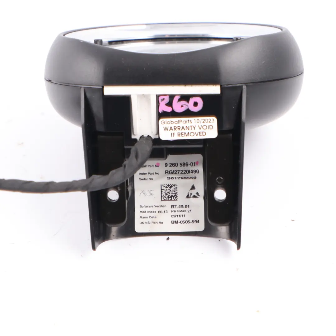 Tacometro Cuentarrevoluciones Cromo 9201398 para Mini Cooper D R56 R57 Diesel con número de pieza 9260586 Mini Cooper D R56 R57 Diesel Tacometro Cuentarrevoluciones Cromo 9201398 - SKU 9260586 - Número de pieza 9260586