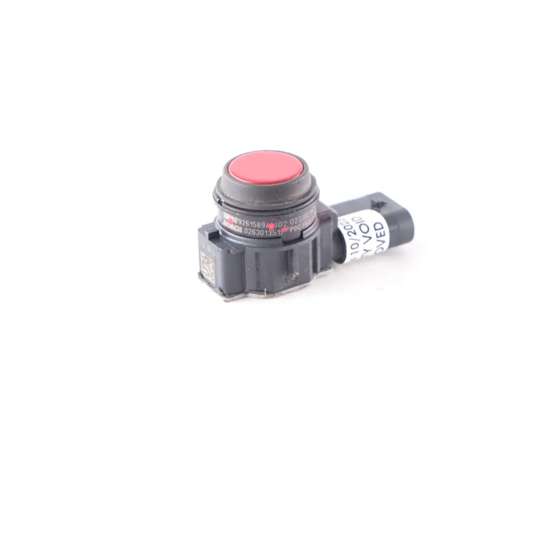 PDC Sensor aparcamiento delantero Karmesinrot Rojo carmesí A61 para BMW F20 con número de pieza 9261589 BMW F20 PDC Sensor aparcamiento delantero Karmesinrot Rojo carmesí A61 - SKU 9261589-KAR - Número de pieza 9261589