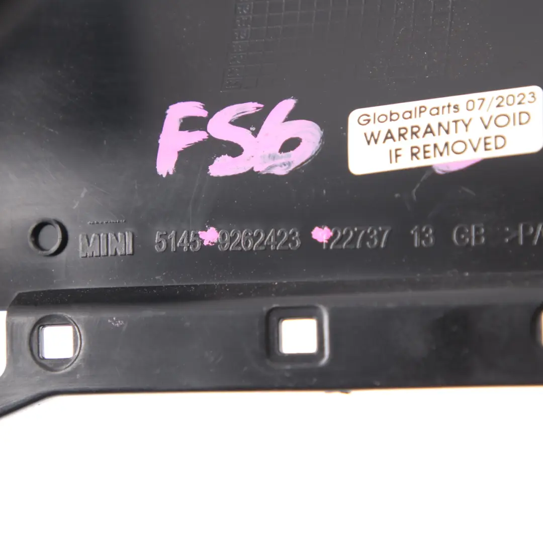  Coperchio Piantone Sterzo Mini F54 F55 F56 F57 Pannello Superiore Nero - SKU 9262423 - Numero di parte 9262423
