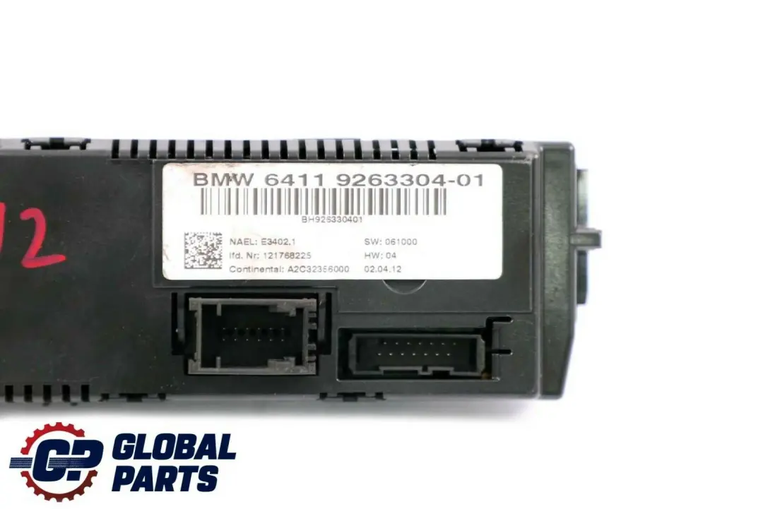 BMW E92 E93 LCI Riscaldamento automatico Aria Condizionata AC Pannello Controllo - SKU 9263304 - Numero di parte 9292264