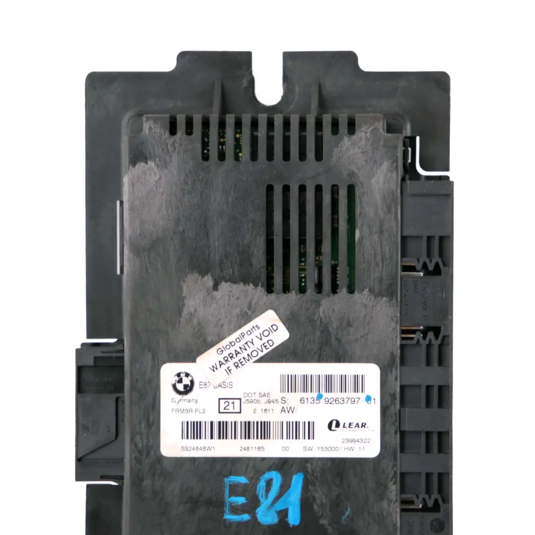 Modulo Luce Vano Piedi Unità Controllo ECU PL2 FRM3R per BMW E81 con numero di parte 9263797 BMW E81 Modulo Luce Vano Piedi Unità Controllo ECU PL2 FRM3R - SKU 9263797 - Numero di parte 9263797