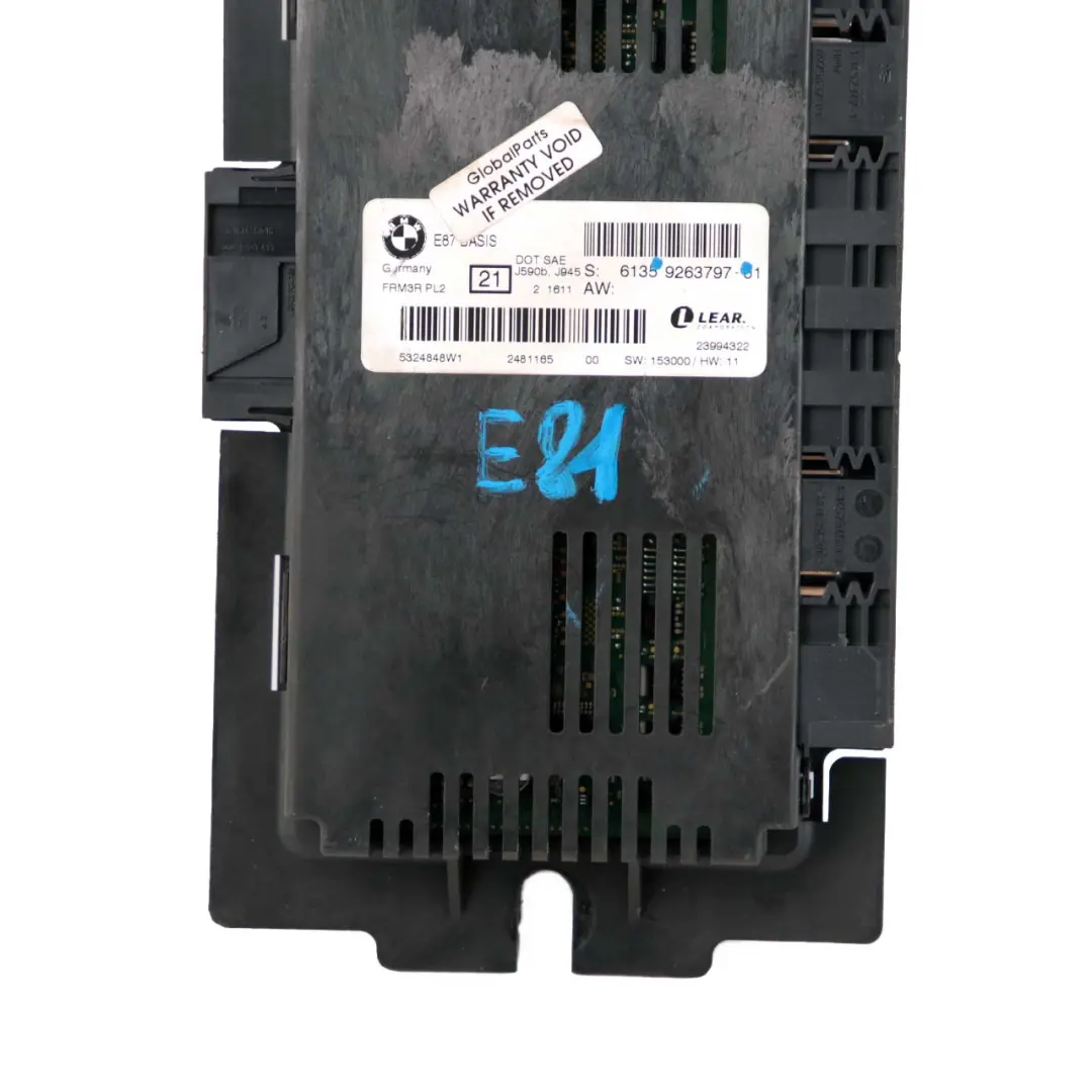 Modulo Luce Vano Piedi Unità Controllo ECU PL2 FRM3R per BMW E81 con numero di parte 9263797 BMW E81 Modulo Luce Vano Piedi Unità Controllo ECU PL2 FRM3R - SKU 9263797 - Numero di parte 9263797