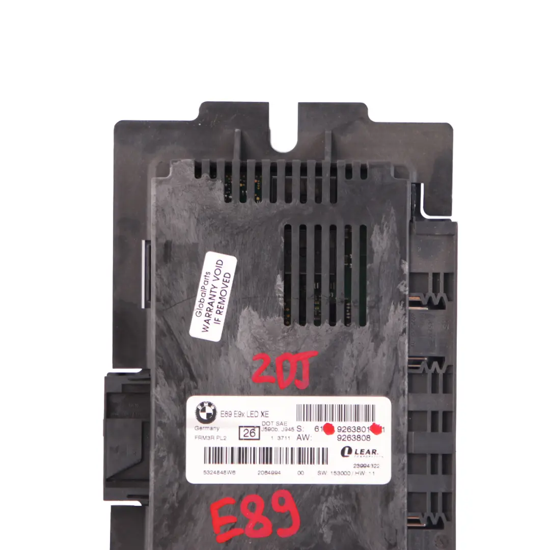 Fußraum Licht Steuergerät Modul ECU Lear FRM3R PL2 für BMW Z4 E89 mit Teilenummer 9263801 BMW Z4 E89 Fußraum Licht Steuergerät Modul ECU Lear FRM3R PL2 - SKU 9263801 - Teilenummer 9263801