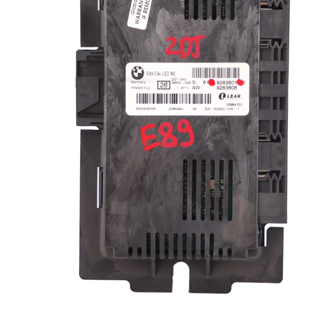 BMW Z4 E89 Modulo Centralina Controllo Luce Abitacolo ECU Lear FRM3R PL2 - SKU 9263801 - Numero di parte 9263801