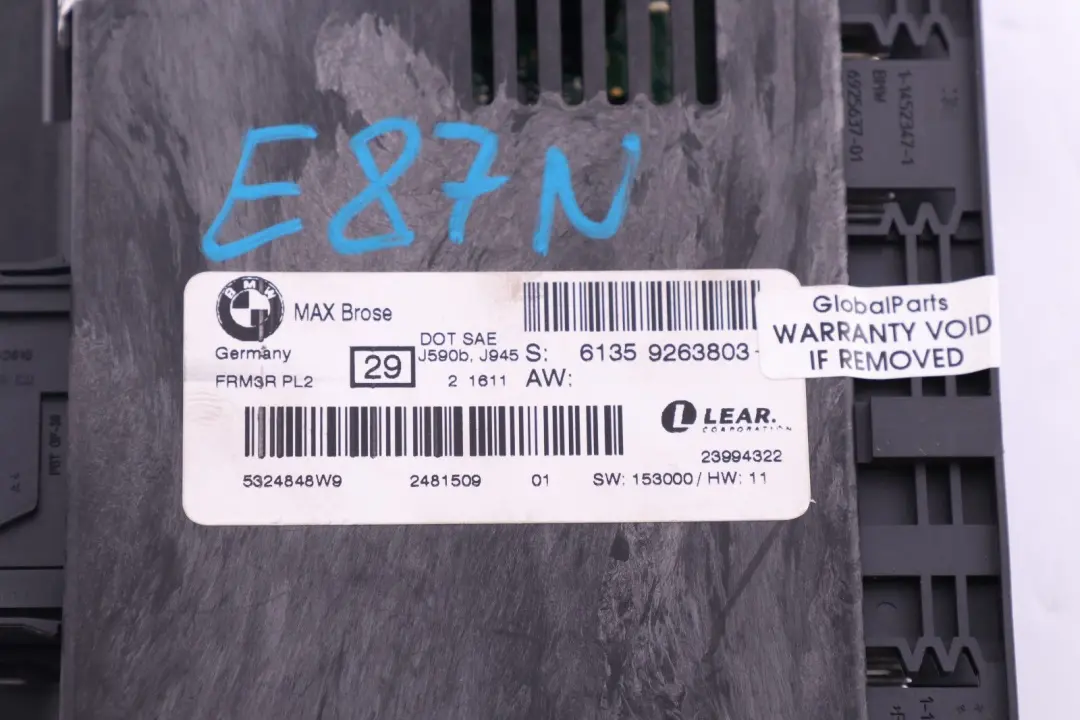 Brose Footwell Light Module Control Unit FRM3R to BMW 1 Series E87 LCI Max with Part number 9263803 BMW 1 Series E87 LCI Max Brose Footwell Light Module Control Unit FRM3R - SKU 9263803-1 - Part number 9263803