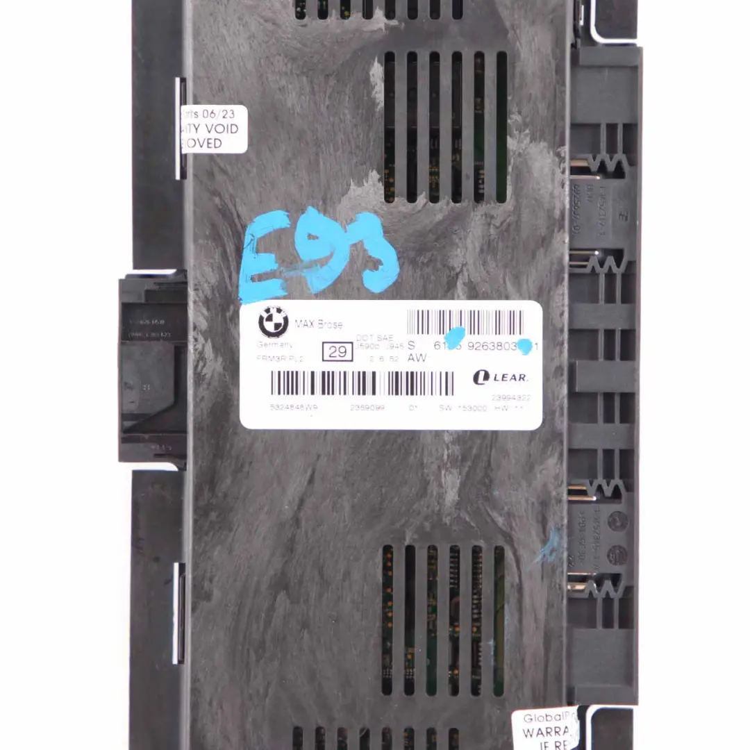 Brose Footwell Light Module Control Unit FRM3R PL2 Lear to BMW E93 Max with Part number 9263803 BMW E93 Max Brose Footwell Light Module Control Unit FRM3R PL2 Lear - SKU 9263803 - Part number 9263803
