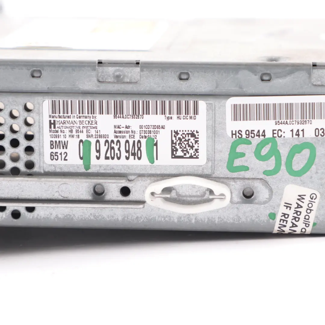 Business System Car Infotaiment Computer CIC to BMW E81 E90 LCI with Part number 9226347 BMW E81 E90 LCI Business System Car Infotaiment Computer CIC - SKU 9263948 - Part number 9226347